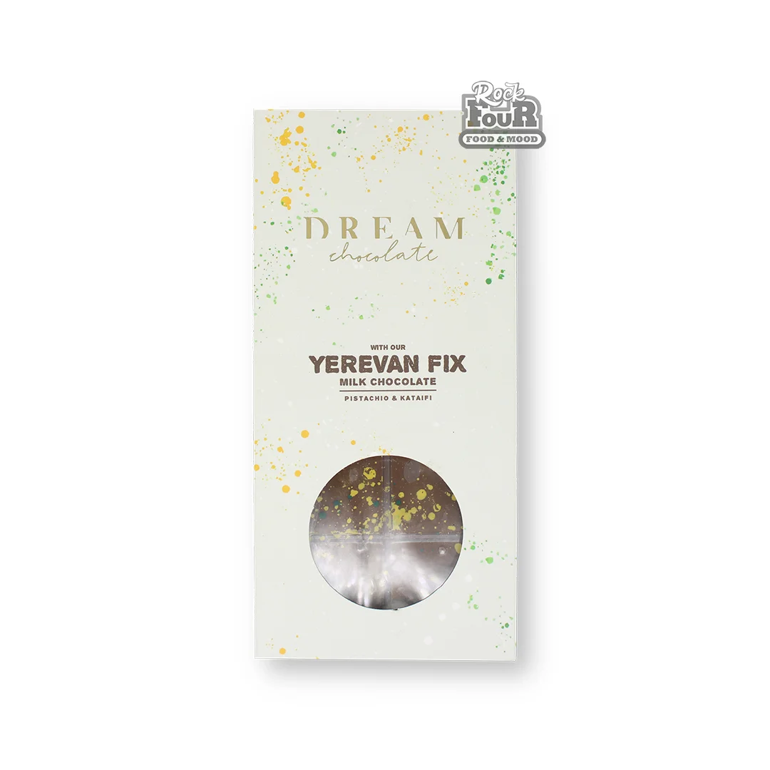 Chocolate bar "Dream Yerevan Fix" with pistachio and gadaif 235g